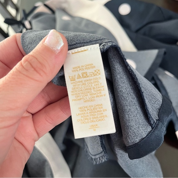 Kate Spade Polka Dot Robe Navy Blue/Pink Size Medium - Picture 7 of 8